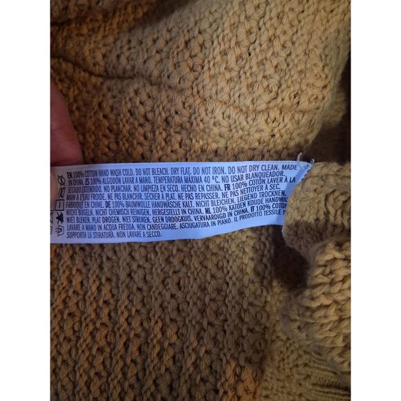 Forever 21 Cardigan 2X Mustard Yellow Light Academia Tennis Preppy Soriety - Picture 7 of 11